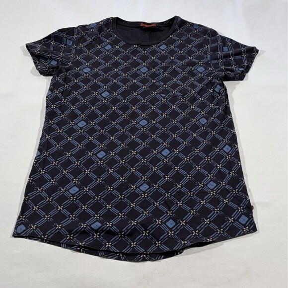 Scotch & Soda Other - Scotch & Soda Men's Cotton Jersey Crew Neck Geometric Blue AOP Printed T-Shirt L